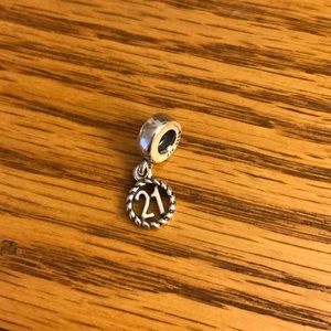 "21" Pandora charm